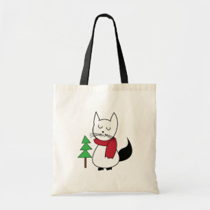 Tote Bag Chat d'arbre de Noël mignon