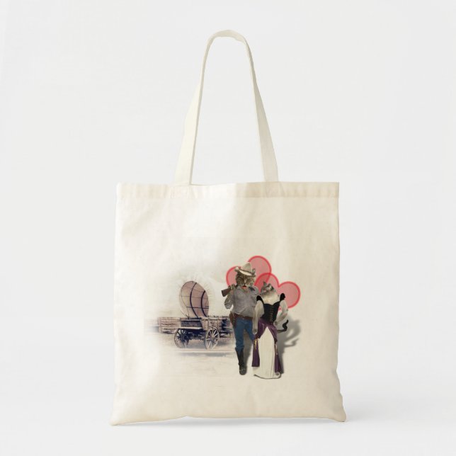 Tote Bag Chat de cow-boy occidental (Devant)