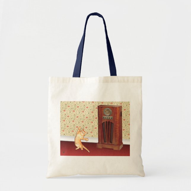 Tote Bag Chat de danse (Devant)