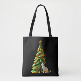 Tote Bag Chat de Noël papier