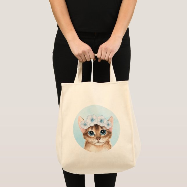 Tote Bag Chat de printemps (Devant (produit))