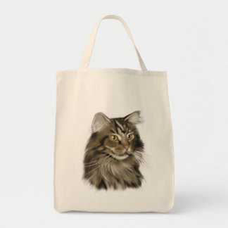 Tote Bag Chat de ragondin tigré noir du Maine