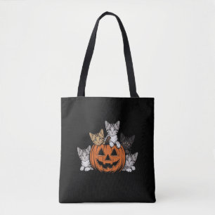 Tote Bag Chat des années 90 Halloween Rétro Saison Sombre