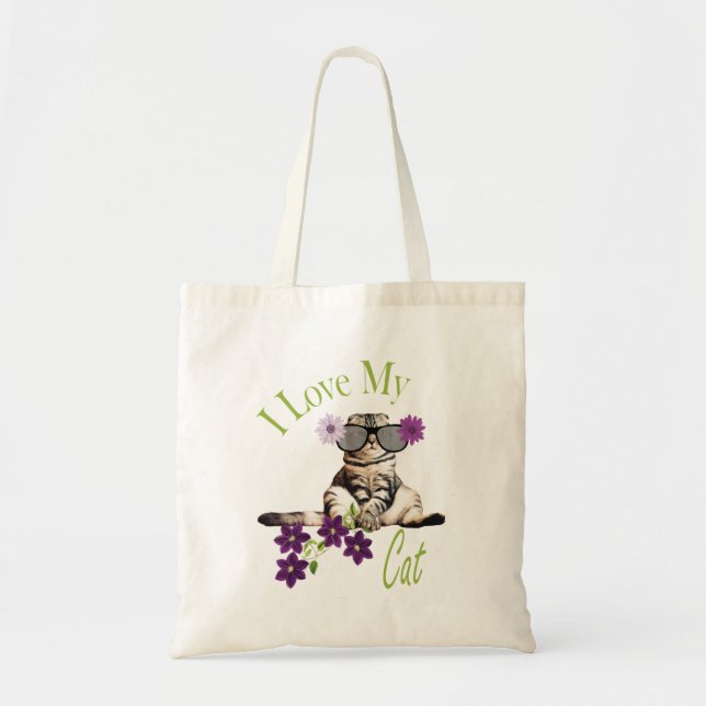 Tote Bag Chat drôle (Devant)