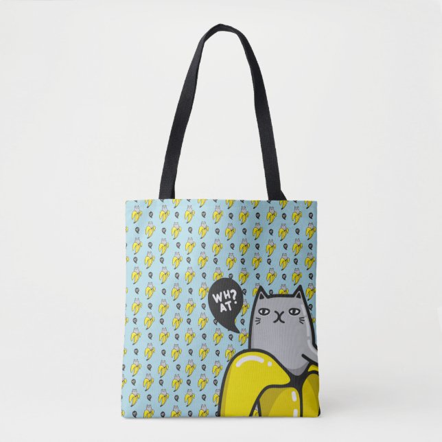 Tote Bag Chat en banane (Devant)