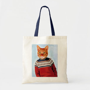 Tote Bag Chat en pull-over