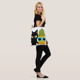 Tote Bag chat et ananas sont les meilleurs amis