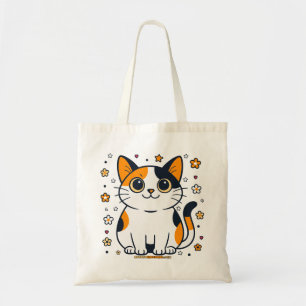 Tote Bag Chat Extraordinaire Alice Floral Calico