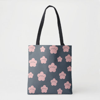 Tote Bag Chat Fleur Rose | Chat au visage mignon | amateur 