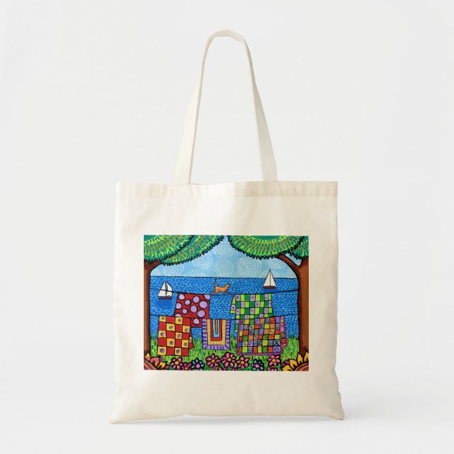 Tote Bag Chat fourre-tout d'édredon (Devant)