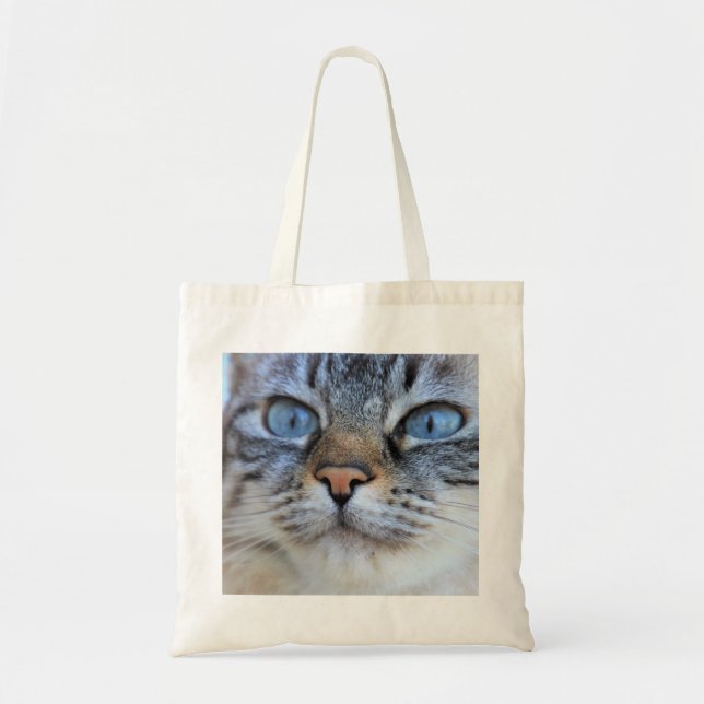 Tote Bag Chat gris (Devant)