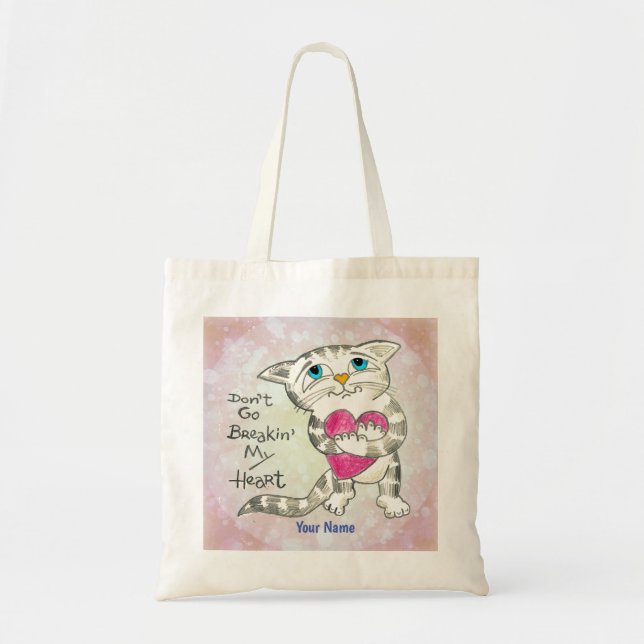 Tote Bag Chat Heartbreak (Devant)