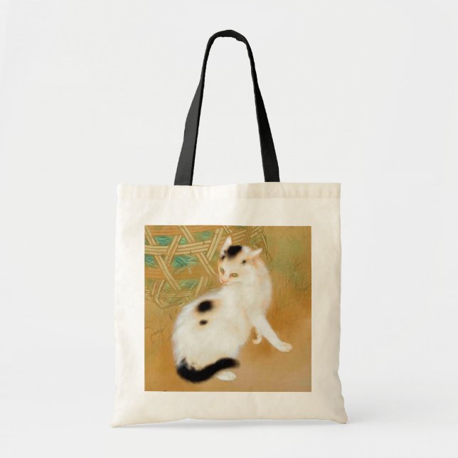 Tote Bag Chat japonais, Takeuchi Seihō, Art japonais (Devant)