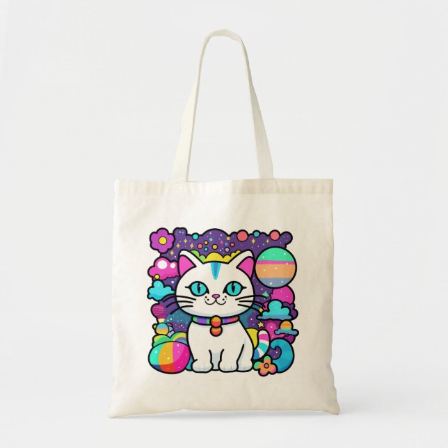 Tote Bag Chat Kitty Cosmique  (Devant)