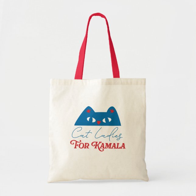 Tote Bag Chat Ladies for Kamala drôle 2024 (Devant)