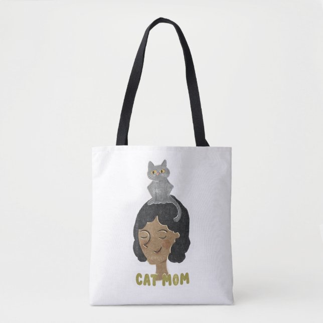 Tote Bag Chat Maman Fourre-tout par Felix + Easel (Devant)