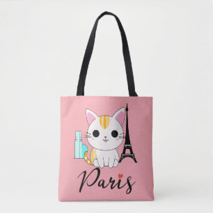 Tote Bag Chat mignon à Paris