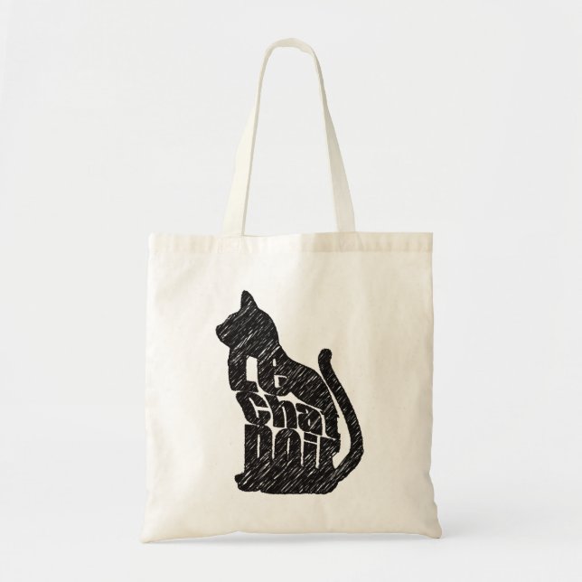 Tote Bag Chat noir (Devant)