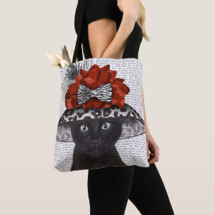Tote Bag Chat noir avec Casquette fabuleux