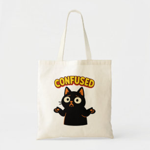 Tote Bag Chat noir confus