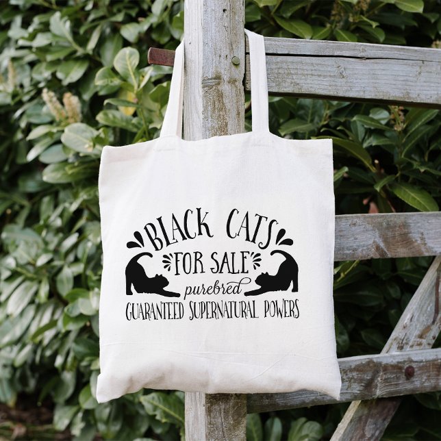 Tote Bag Chat noir Vintage Halloween (Créateur téléchargé)