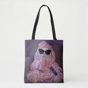 Tote Bag    Chat paresseux glamour avec lunettes de soleil 