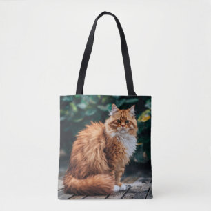 Tote Bag Chat perse orange