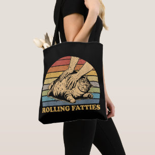 Tote Bag Chat qui roule des grosses cigarettes drôle