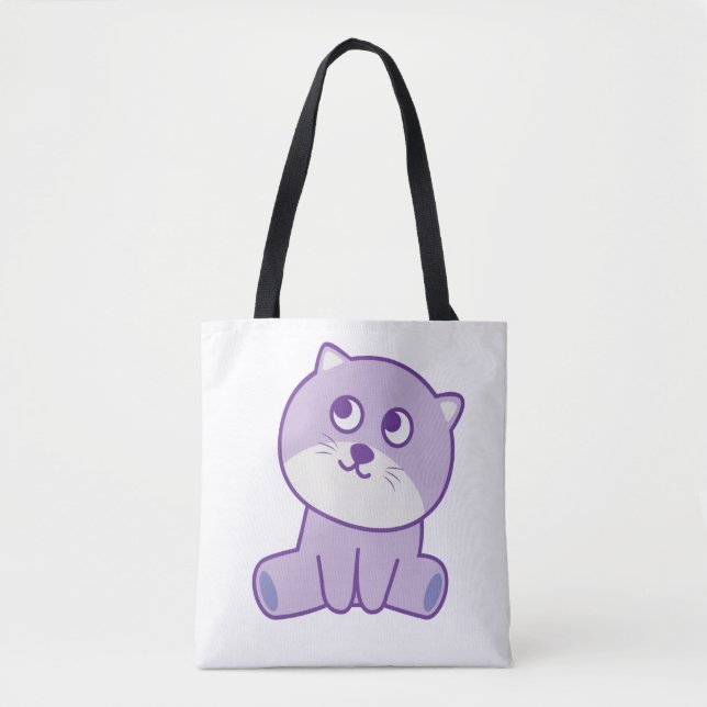 Tote Bag chat regardant le ciel (Devant)
