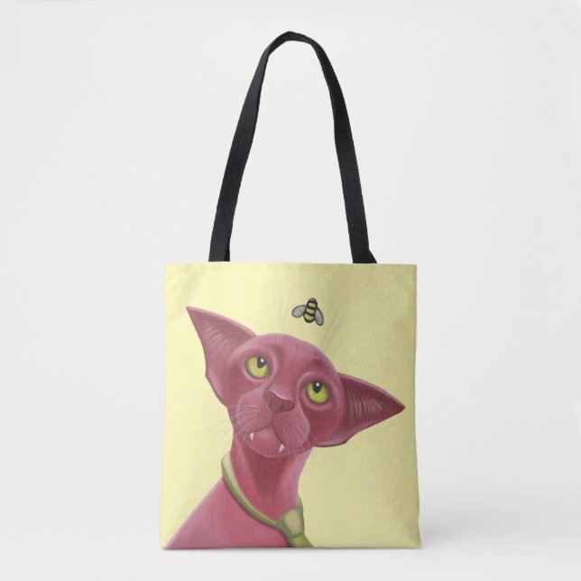 Tote Bag Chat rose (Devant)