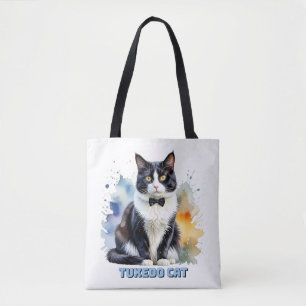 Tote Bag Chat smoking élégant