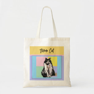 Tote Bag Chat Smoking Pastel Femmes Couleurs Pastel