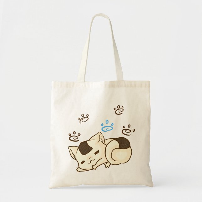 Tote Bag Chat somnolent Fourre-tout d'Onigiri (Devant)