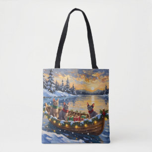 Tote Bag Chat Sphynx Noël Bateau Fêtes