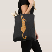  Chat Tabby Orange Accroché | Drôle chat rayé