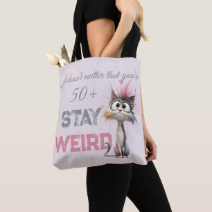 Tote Bag Chat vieillissant drôle de 50 ans et plus