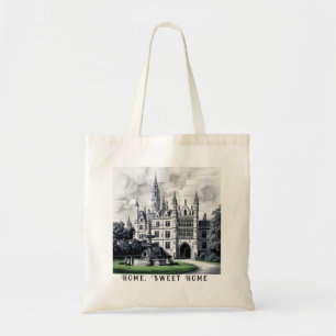 Tote Bag Château Magnifique avec Texte Personnalisable