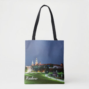 Tote Bag Château Wawel la nuit à Cracovie, Pologne