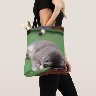 Tote Bag Chaton jouant la piscine