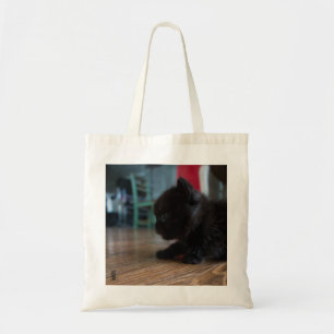 Tote Bag Chaton noir de près