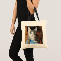 Chaton observé par bleu lumineux