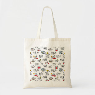 Tote Bag Chats amusants, lait et magie.
