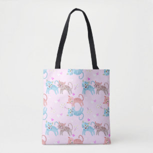 Tote Bag Chats colorés mignons