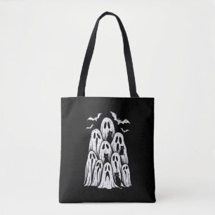 Tote Bag Chats fantômes d'Halloween amateur de saison effra