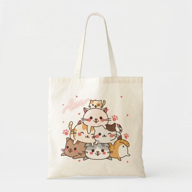 Tote Bag Chats mignons (Devant)