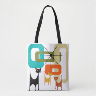 Tote Bag Chats modernes du milieu du siècle