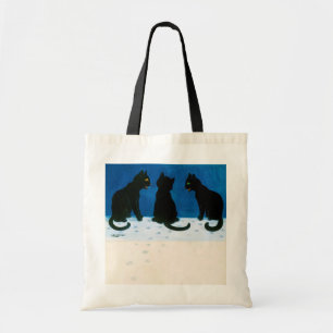 Tote Bag Chats noirs dans la neige, Louis Wain
