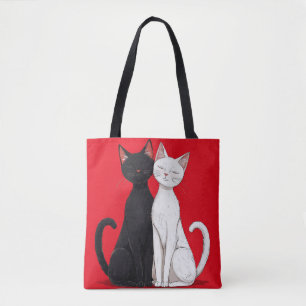 Tote Bag Chats noirs et blancs