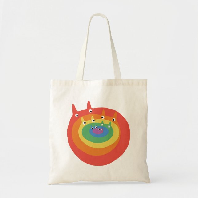 Tote Bag Chats Rainbow (Devant)