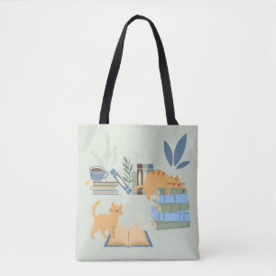 Tote Bag Chats sur livres